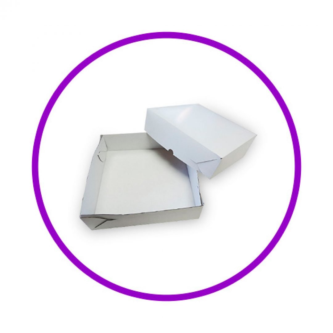 Caixa de salgado tampa e fundo