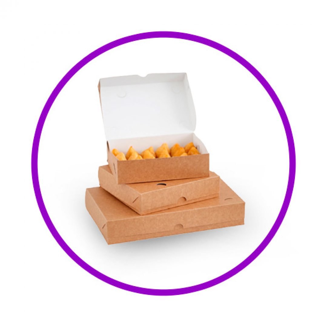 Caixa de salgado uma parte