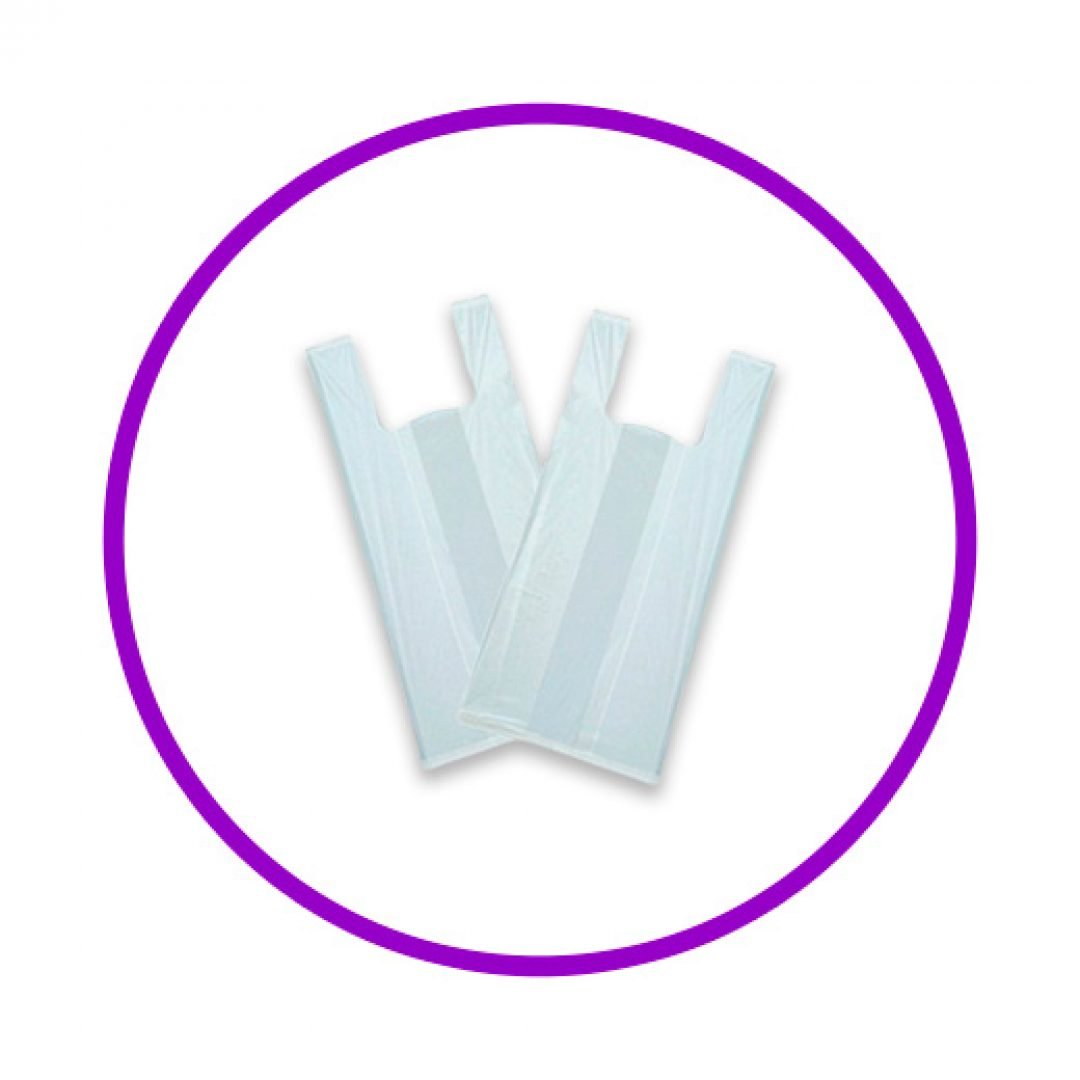 Sacolas plásticas brancas