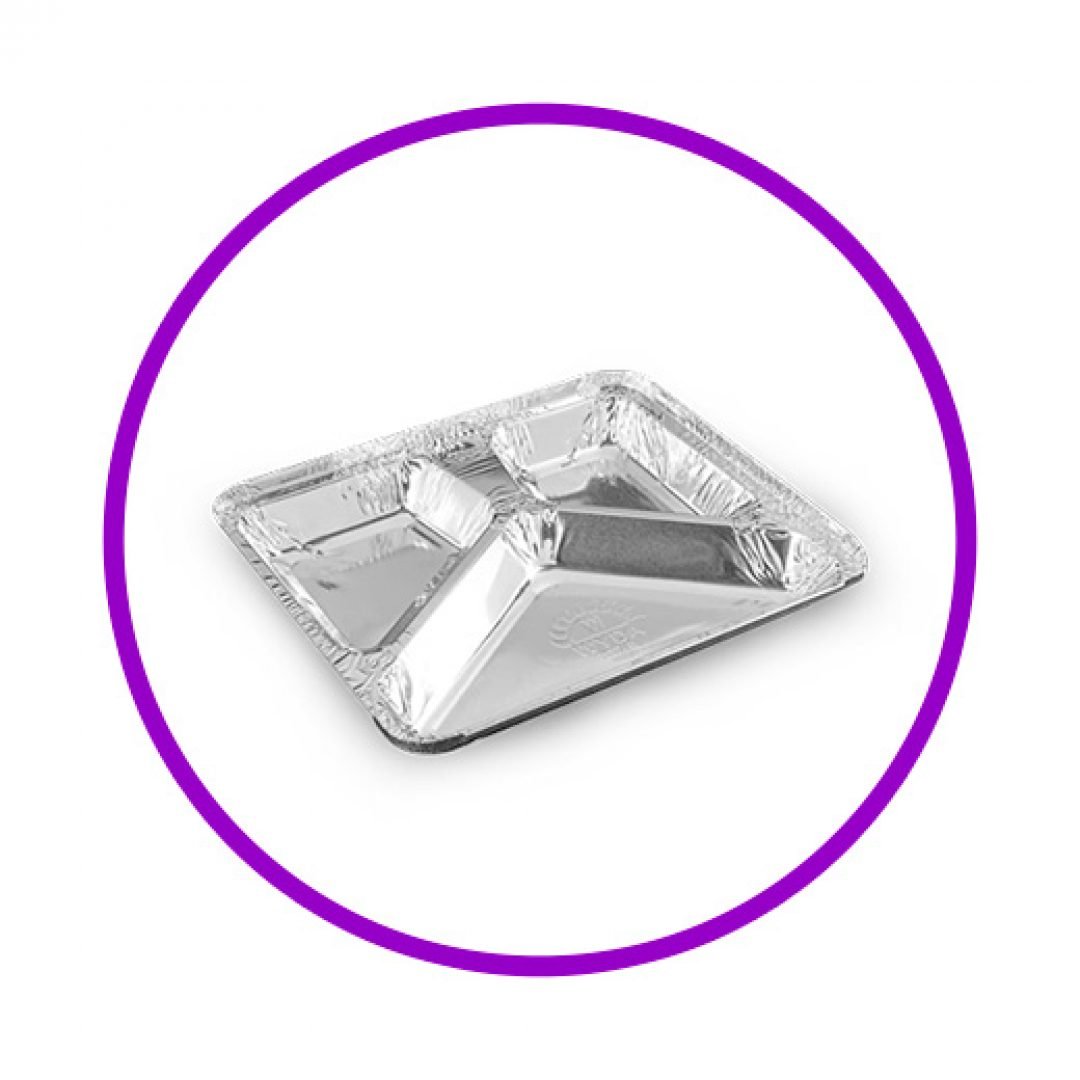 marmitex retangular com divisória